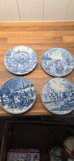 Delfts Blauw Wandbordjes Set van 4, Ophalen