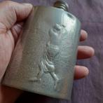 Tinnen Zakflacon Flacon Golfspeler Sheffield Engeland, Verzenden