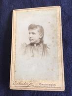 CDV, Jongedame, Elkan Sanders Jr, Groningen, Carte de Visite, Ophalen of Verzenden, Voor 1940, Gebruikt, Foto