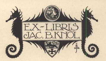 1018 Ex Libris Nederland : Jac. B. Knol, z.j. beschikbaar voor biedingen
