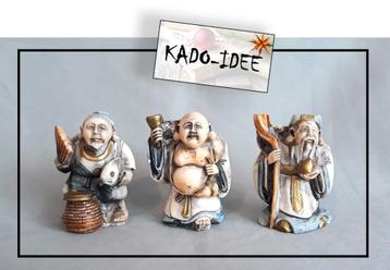 NIGRI Beeldjes – DE DRIE CHINESE WIJZEN, ca. 1970  beschikbaar voor biedingen