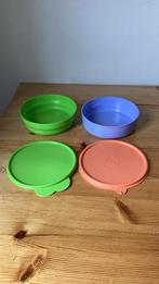 Twee Tupperware kinderbordjes met  deksel, Huis en Inrichting, Keuken | Tupperware, Ophalen, Gebruikt, Overige typen