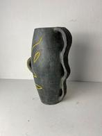 Jaren 70 keramiek vaas met gezicht, Gebruikt, Ophalen of Verzenden, Onbekend, Onbekend