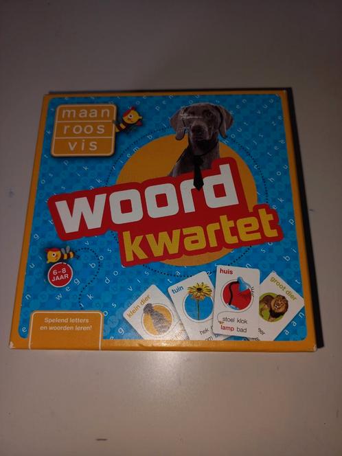 Maan roos vis woordkwartet zwijsen, Kinderen en Baby's, Speelgoed | Educatief en Creatief, Gebruikt, Taal en Lezen, Ophalen of Verzenden