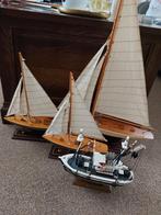 4 maritieme zeilboten / kotter decoratie maritiem, Hobby en Vrije tijd, Modelbouw | Boten en Schepen, Ophalen of Verzenden, Zo goed als nieuw