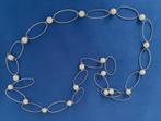 Moderne ketting met parels - 110 cm, Verzenden