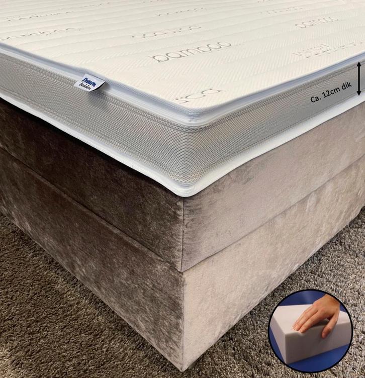 Topper Bamboo Exclusive Hybride schuim ca 12.cm dik, Huis en Inrichting, Slaapkamer | Matrassen en Bedbodems, Nieuw, Matras, Ophalen of Verzenden