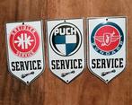 Emaille Bordjes Kreidler Puch Zündapp Service, Verzamelen, Merken en Reclamevoorwerpen, Ophalen of Verzenden, Gebruikt, Reclamebord