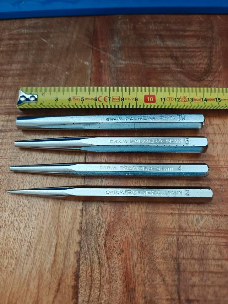 Palmera 4-delige pendrijver/doorslag set 10/5/4 & 2, Auto diversen, Autogereedschap, Zo goed als nieuw, Ophalen of Verzenden