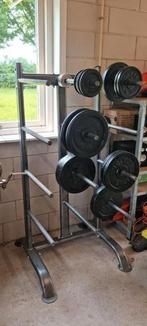 Halterschijven opbergrek, Sport en Fitness, Fitnessmaterialen, Ophalen, Gebruikt, Halterschijven