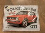 Volkswagen Golf GTI Metalen Bord, Ophalen, Nieuw