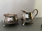 Verzilverde Melkkan en Suikerpot Set LWMS, Verzenden, Zilver