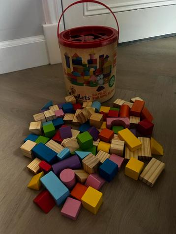 Woodlets Houten Bouwblokkenset 80 stuks beschikbaar voor biedingen