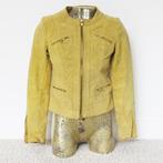 Prachtige Suede/Leren Ibana Jas (S) € 95,-, Kleding | Dames, Geel, Ophalen of Verzenden, Zo goed als nieuw, Maat 36 (S)