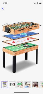 4 in 1 Speeltafel: Voetbal, Tennis, Biljart, Airhockey, Ophalen, Gebruikt