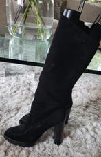 Tods dames suede laarzen, Ophalen of Verzenden, Zo goed als nieuw, Zwart, Hoge laarzen