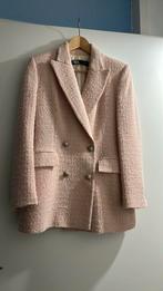 Elegante classy roze tweed structuur blazer zara maat M, Ophalen of Verzenden, Zo goed als nieuw, Roze