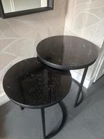 Bijzettafels set marmerlook + vaas inclusief magnolia tak, Ophalen, Minder dan 45 cm, Minder dan 55 cm, Metaal of Aluminium