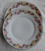 Thomas Bavaria borden Engelse gele witte roze roosjes rand, Ophalen of Verzenden