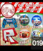 Roblox Folie Ballonnen Set - 4 stuks - Nieuw, Ophalen of Verzenden, Nieuw, Feestartikel, Verjaardag
