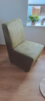 4 groene eettafel stoelen met wieltjes, Ophalen, Gebruikt