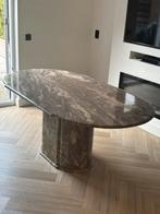 Vintage eettafel van Arabescato Orobico Rosso marmer, Overige materialen, Travertin japandi vintage marmeren natuursteen, Zo goed als nieuw