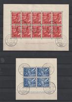 V402/V403 1942 Blokken met FDC stempel, Postzegels en Munten, Postzegels | Nederland, Ophalen of Verzenden, T/m 1940, Gestempeld