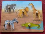 Inleg puzzel van hout, wilde dieren (Sp86), Kinderen en Baby's, Speelgoed | Kinderpuzzels, Van hout, Minder dan 10 stukjes, Ophalen of Verzenden