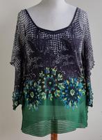 Dept grijs/groen shirt met top mt. L, Maat 42/44 (L), Ophalen of Verzenden, Zo goed als nieuw, Korte mouw