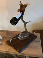 Wijnrek gewei wijnfleshouder edelhert damhert gewei bar wijn, Ophalen of Verzenden, Zo goed als nieuw, Minder dan 5 flessen, Minder dan 50 cm