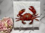 Knutsel servetten krab op wit servet decoupage nr 622, Ophalen of Verzenden, Nieuw, Materiaal