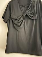 Shirt met grote strik 48/50, Kleding | Dames, Ophalen of Verzenden, Zo goed als nieuw, Zwart, Shirt of Top