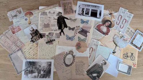 Ephemera set papieren stickers o.a Tim Holtz 1, Hobby en Vrije tijd, Scrapbooking, Nieuw, Ophalen of Verzenden