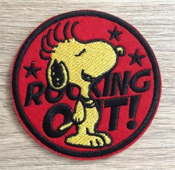 SNOOPY Peanuts Rocking out ! kleding stoffen patch beschikbaar voor biedingen