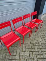 4x fermob Luxembourg poppy rode stoelen zeer nette staat, Ophalen, Zo goed als nieuw, Kunststof