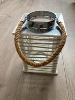 Sfeervolle Lantaarn voor Binnen & Buiten, Wit, Ophalen of Verzenden, Zo goed als nieuw, Hout