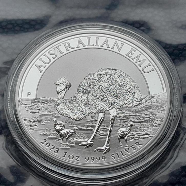 2023 Australia Emu 1 oz silver BU, Postzegels en Munten, Munten | Oceanië, Zilver, Ophalen of Verzenden