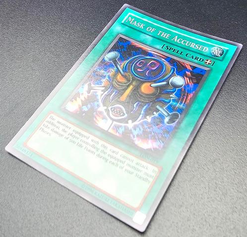 Yu-Gi-Oh! Kaart Mask Of The Accursed LON-019 Holo, Hobby en Vrije tijd, Verzamelkaartspellen | Yu-gi-Oh!, Zo goed als nieuw, Losse kaart
