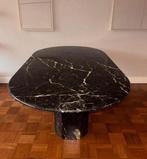 Vintage marmeren eettafel ovaal zwart, Huis en Inrichting, Tafels | Eettafels, Gebruikt, 150 tot 200 cm, Ovaal, 50 tot 100 cm