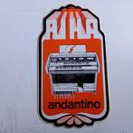 Leuke oude sticker RIHA andantino piano/orgel., Ophalen of Verzenden, Zo goed als nieuw, Overige typen