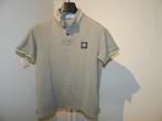 Stone Island polo zand tint met lime accenten logo borst L
