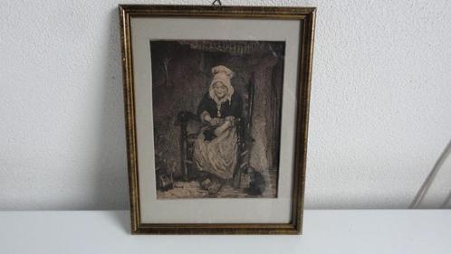 Ets "Koffiemalen" Bram Steelink E, Antiek en Kunst, Kunst | Etsen en Gravures, Ophalen of Verzenden
