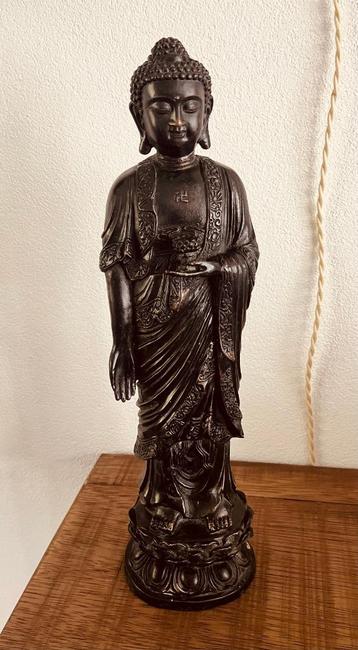 Antieke Boeddha / Buddha - prachtig gepatineerd brons - 40cm beschikbaar voor biedingen