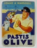 Vintage Franse reclamekaart Pastis Olive comma à Marseille, Verzamelen, Merken en Reclamevoorwerpen, Overige typen, Ophalen of Verzenden