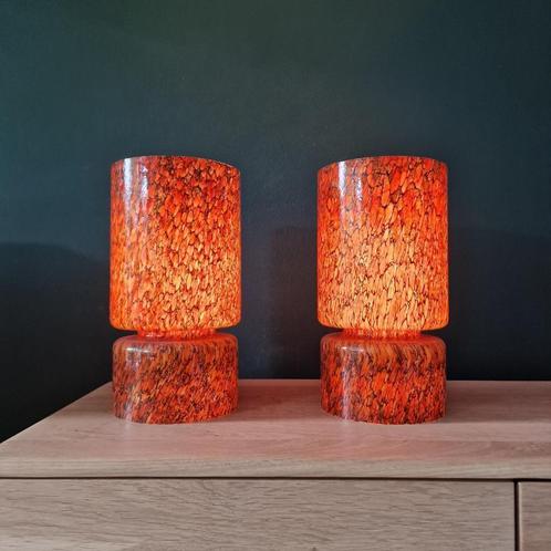 Set van 2 Vintage Peill & Putzler Tafellampen  36 cm Hoog, Huis en Inrichting, Lampen | Tafellampen, Zo goed als nieuw, Minder dan 50 cm