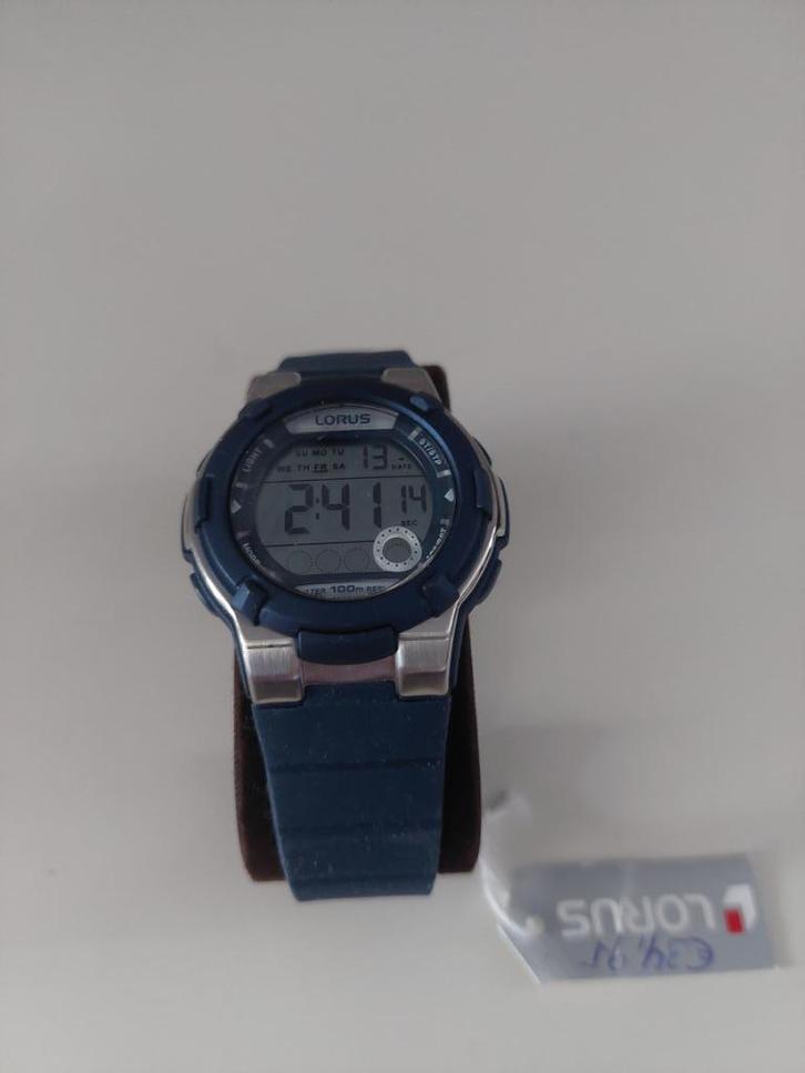 Blauwe rubberen Lorus horloge met digitale wijzerplaat, Sieraden, Tassen en Uiterlijk, Horloges | Kinderen, Nieuw, Jongen, Blauw