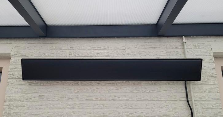 Heatstrip Fonteyn Design 2400W Terrasverwarmer, Tuin en Terras, Terrasverwarmers, Gebruikt, Elektrisch, Wand, Ophalen of Verzenden