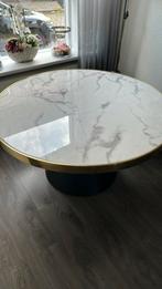 Richmond Eettafel Odin 140Ø (Gold), Huis en Inrichting, Tafels | Eettafels, Ophalen, 100 tot 150 cm, Zo goed als nieuw, Vijf personen of meer