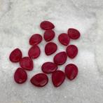 Jade facet kraal druppel rood 20x15mm (21 stuks), Nieuw, Kraal, Ophalen of Verzenden