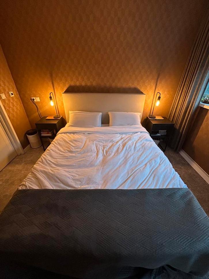 Prachtig softside waterbed 160x200-1 jaar oud-nieuwstaat, Huis en Inrichting, Slaapkamer | Waterbedden, Zo goed als nieuw, Solo-systeem